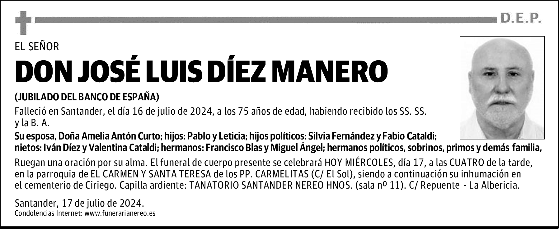 DON JOSÉ LUIS DÍEZ MANERO
