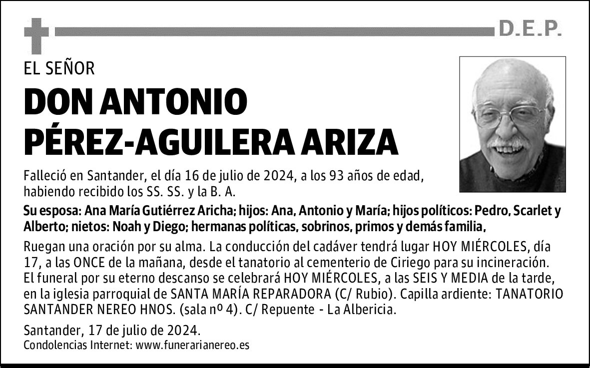 DON ANTONIO PÉREZ-AGUILERA ARIZA