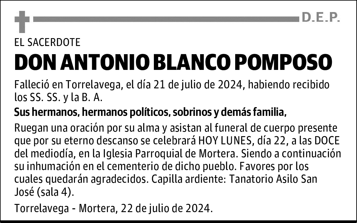 DON ANTONIO BLANCO POMPOSO