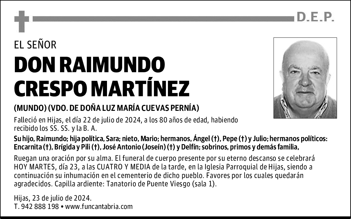 DON RAIMUNDO CRESPO MARTÍNEZ