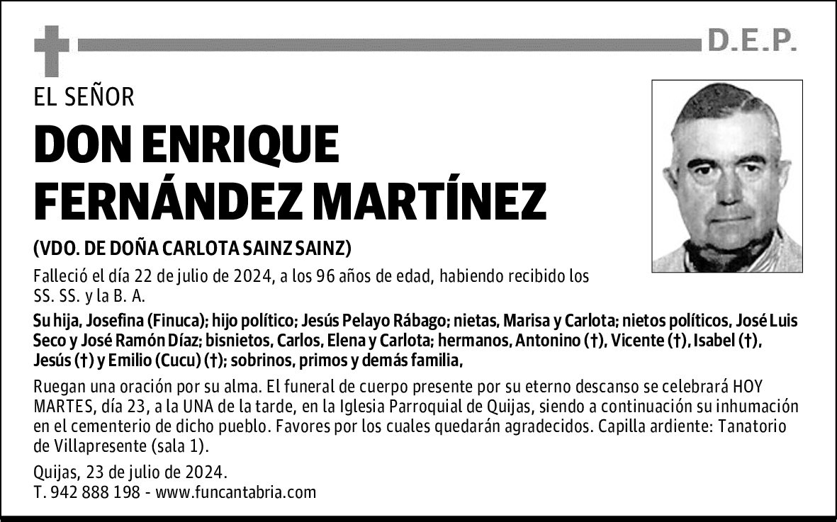 DON ENRIQUE FERNÁNDEZ MARTÍNEZ