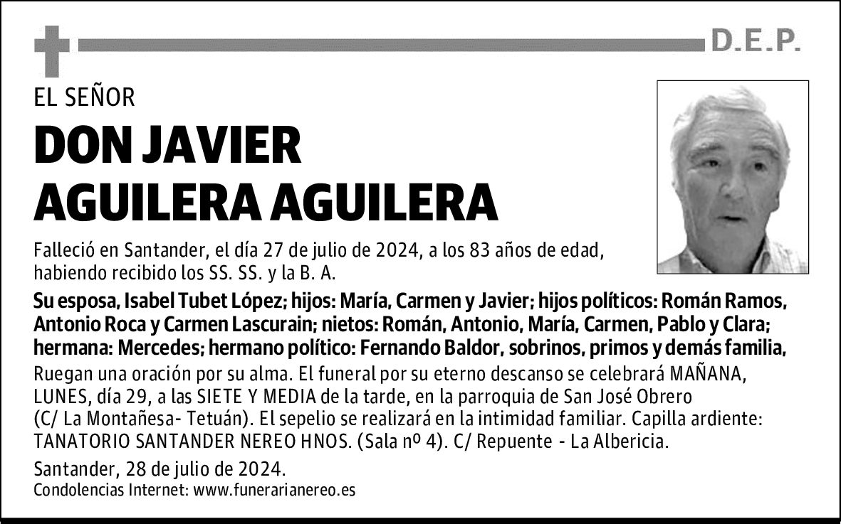 DON JAVIER AGUILERA AGUILERA
