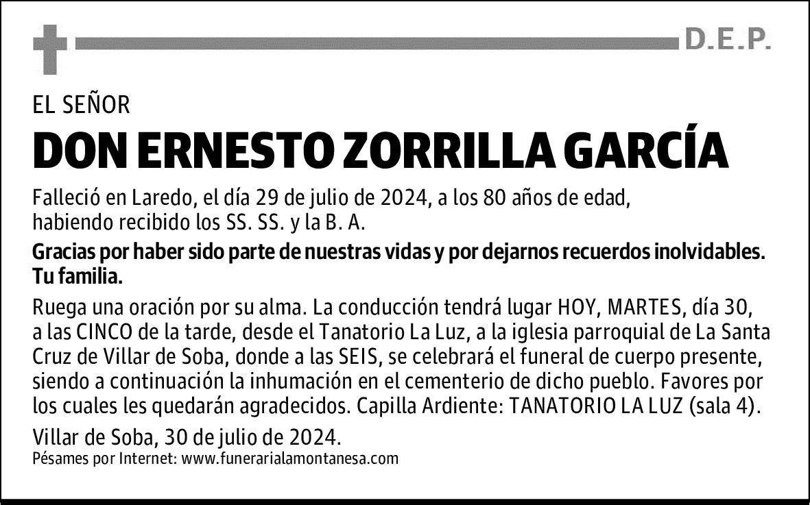DON ERNESTO ZORRILLA GARCÍA
