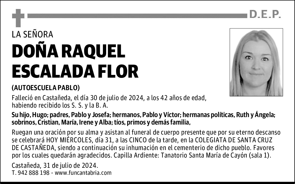 DOÑA RAQUEL ESCALADA FLOR