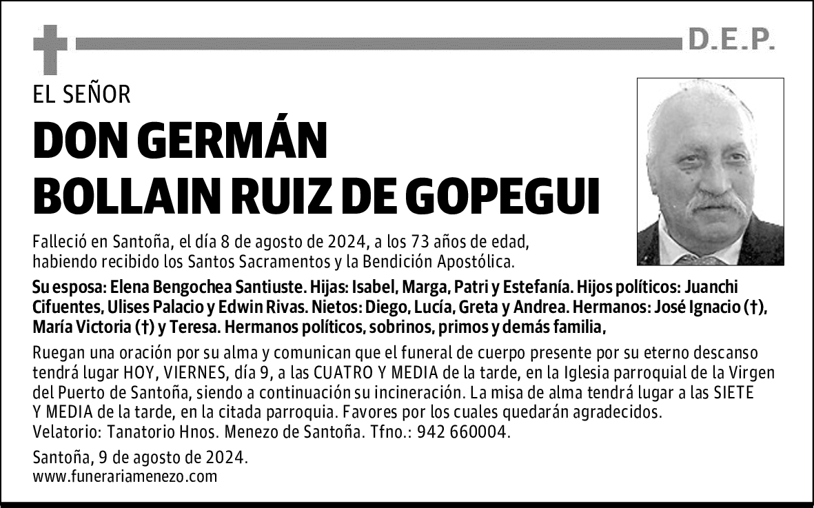 DON GERMÁN BOLLAIN RUIZ DE GOPEGUI