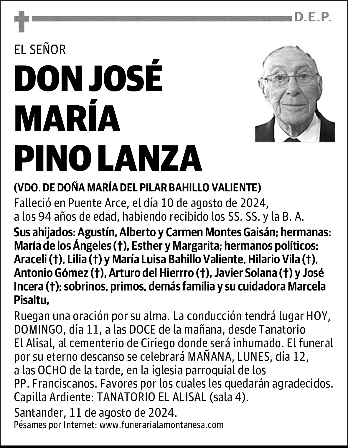DON JOSÉ MARÍA PINO LANZA