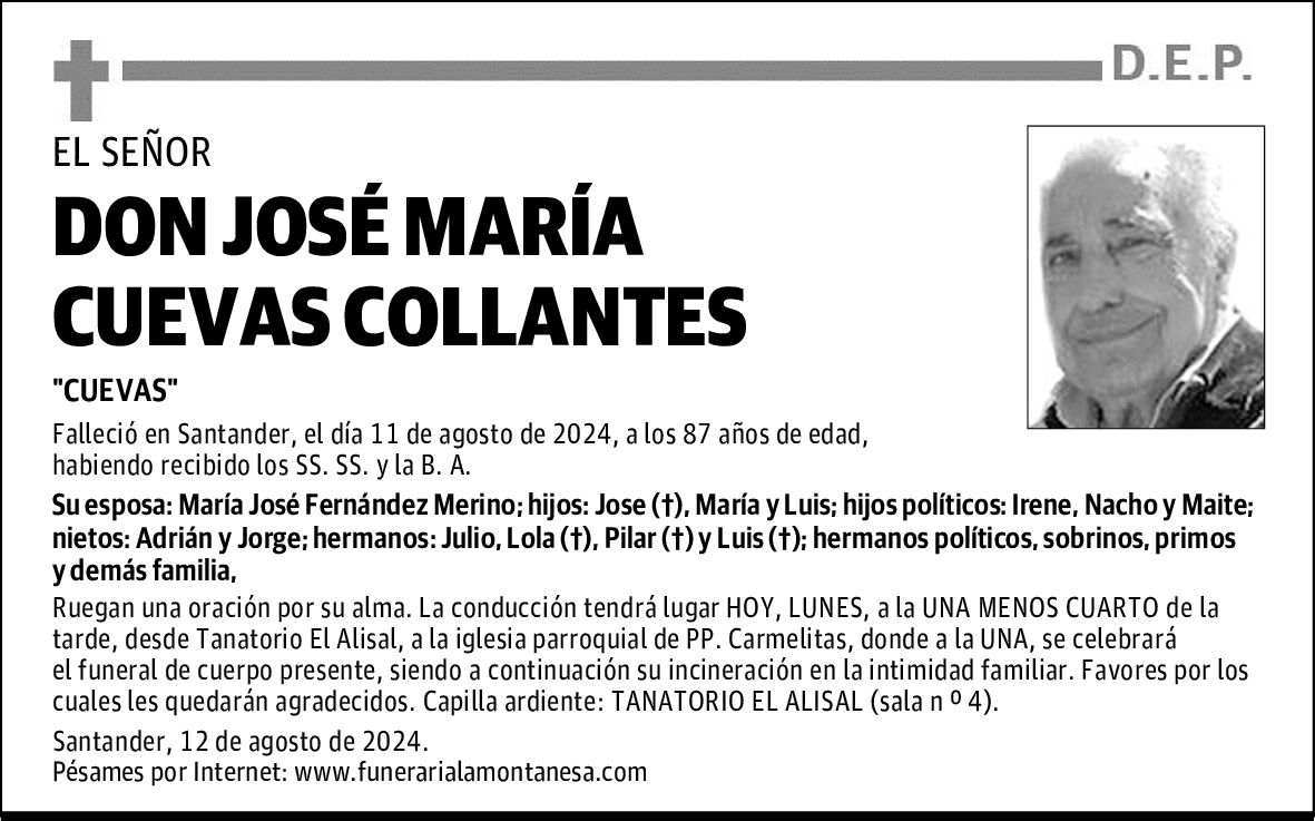 DON JOSÉ MARÍA CUEVAS COLLANTES