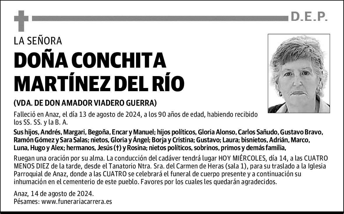 DOÑA CONCHITA MARTÍNEZ DEL RÍO