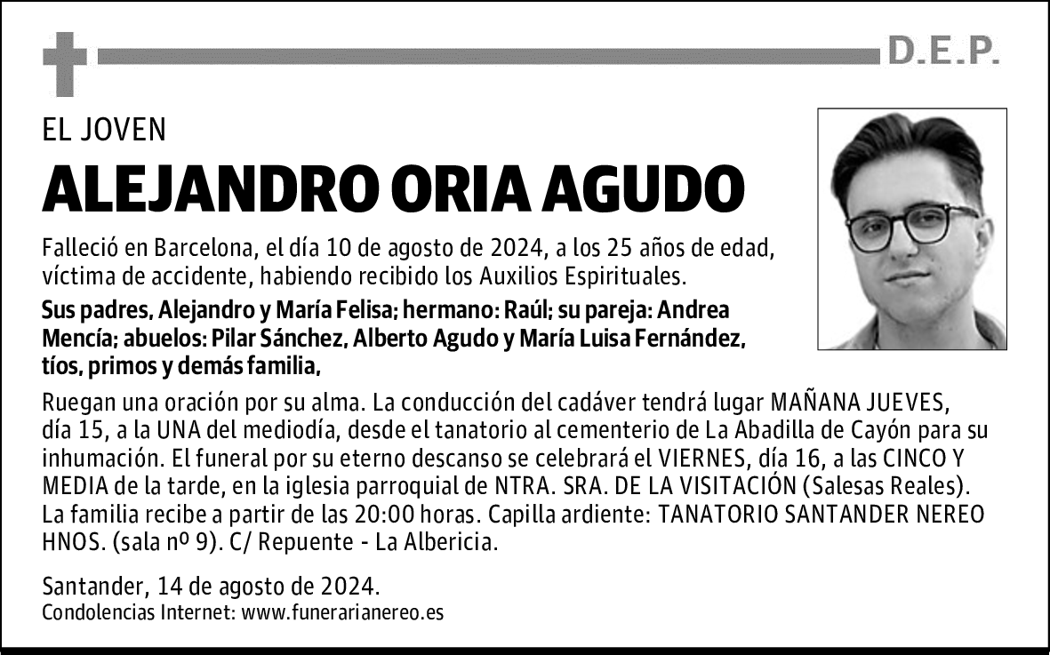 ALEJANDRO ORIA AGUDO