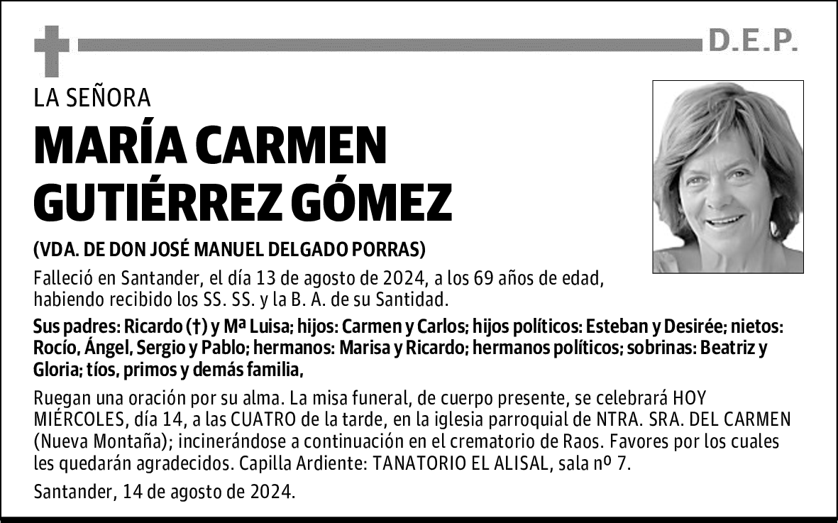 MARÍA CARMEN GUTIÉRREZ GÓMEZ