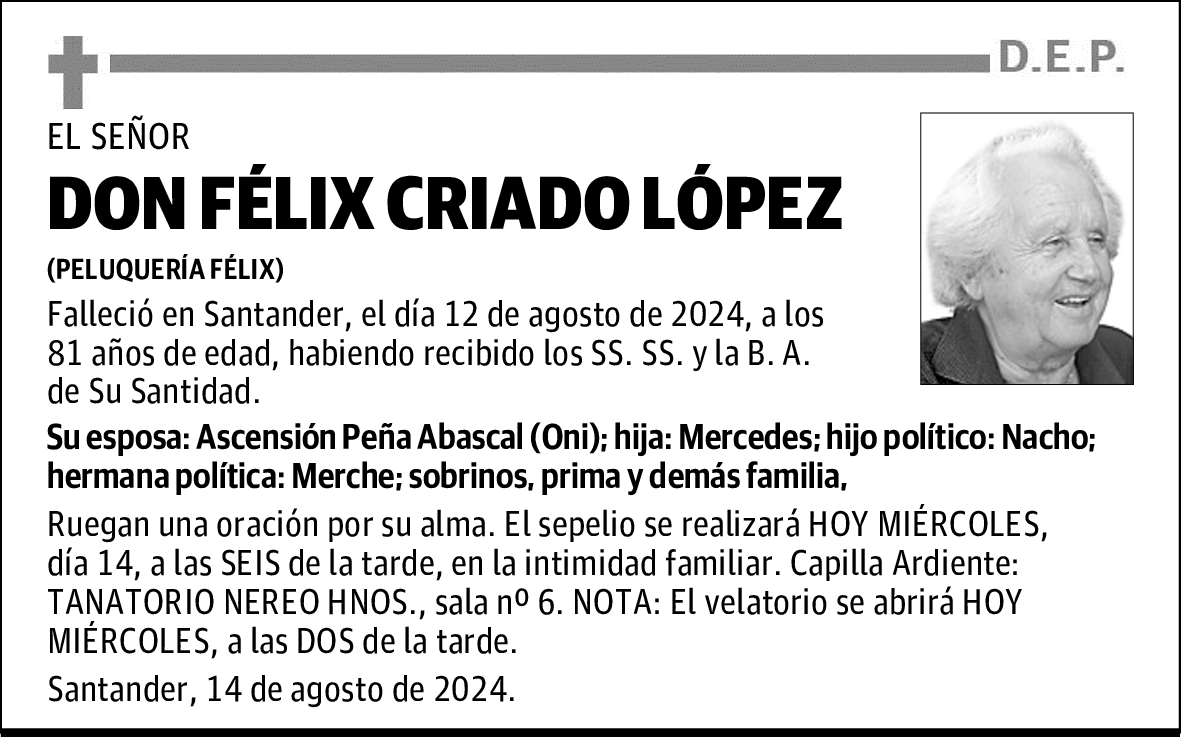 DON FÉLIX CRIADO LÓPEZ