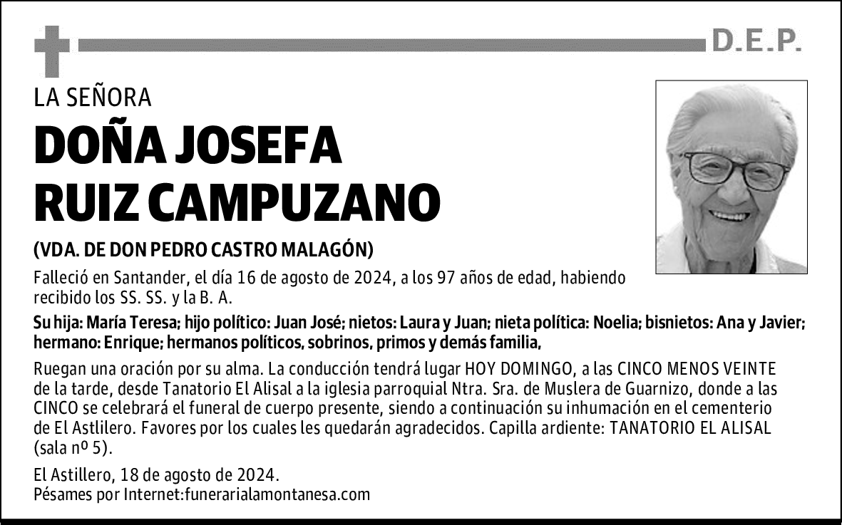 DOÑA JOSEFA RUIZ CAMPUZANO