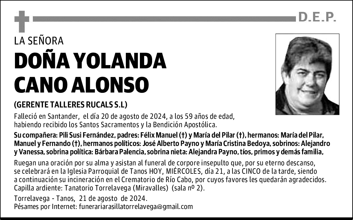 DOÑA YOLANDA CANO ALONSO