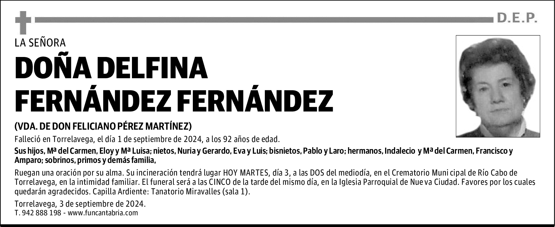 DOÑA DELFINA FERNÁNDEZ FERNÁNDEZ