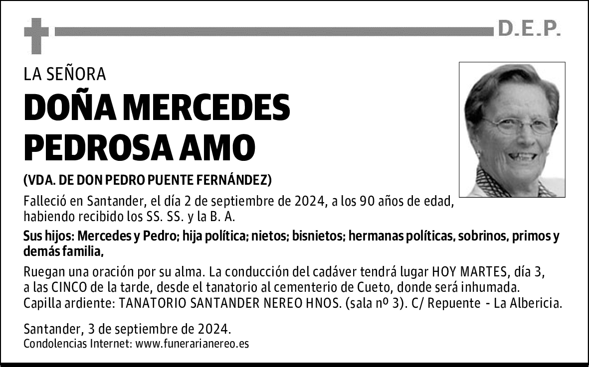 DOÑA MERCEDES PEDROSA AMO
