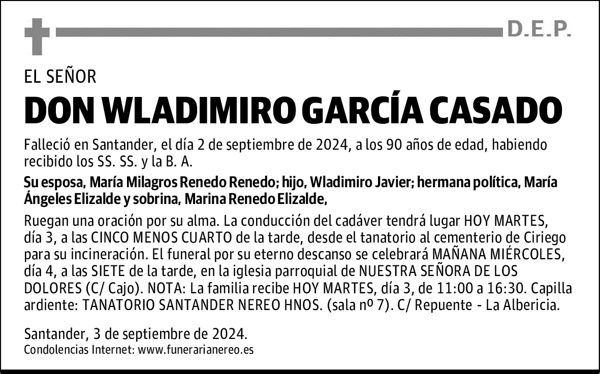 DON WLADIMIRO GARCÍA CASADO