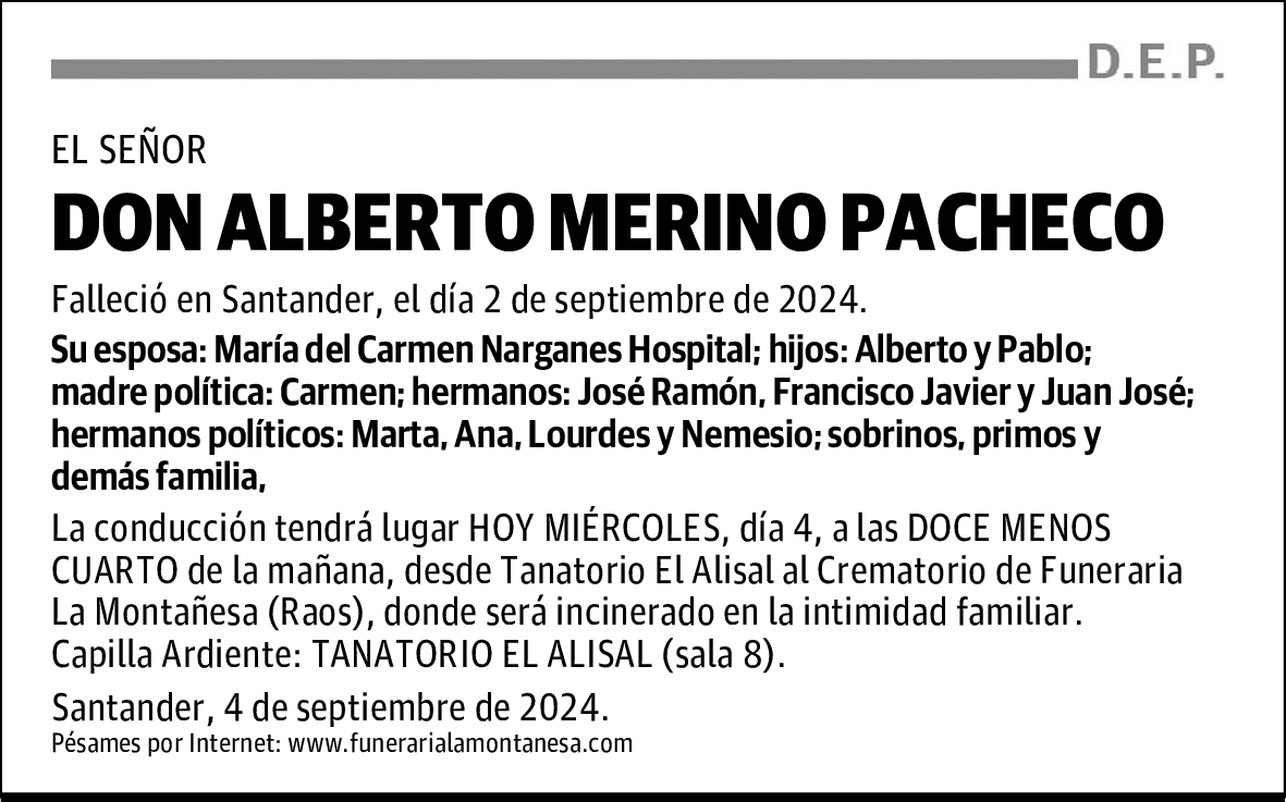DON ALBERTO MERINO PACHECO