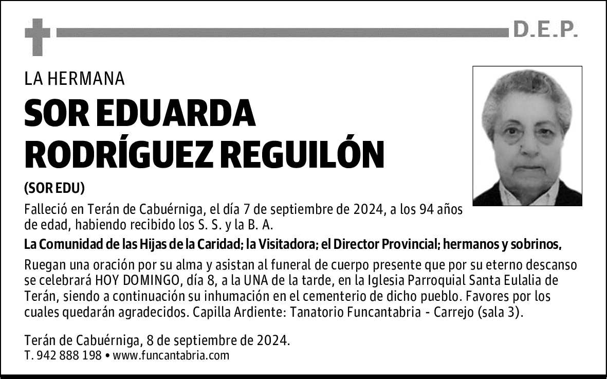 SOR EDUARDA RODRÍGUEZ REGUILÓN