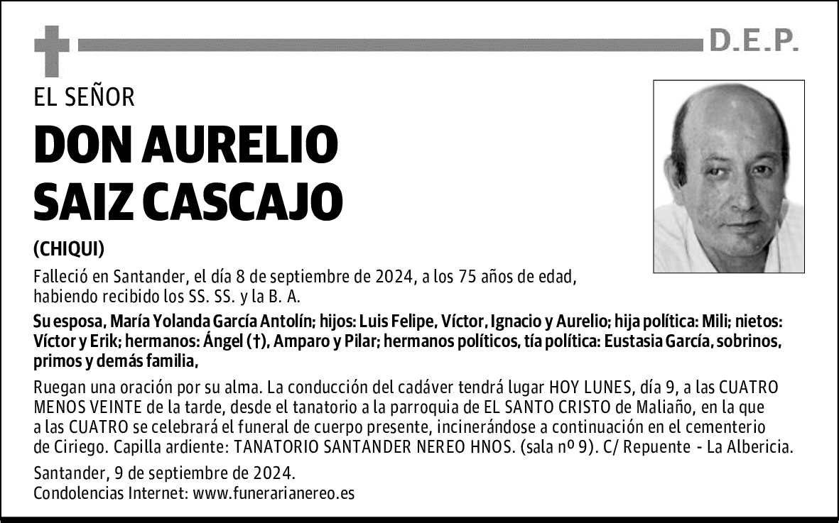 DON AURELIO SAIZ CASCAJO