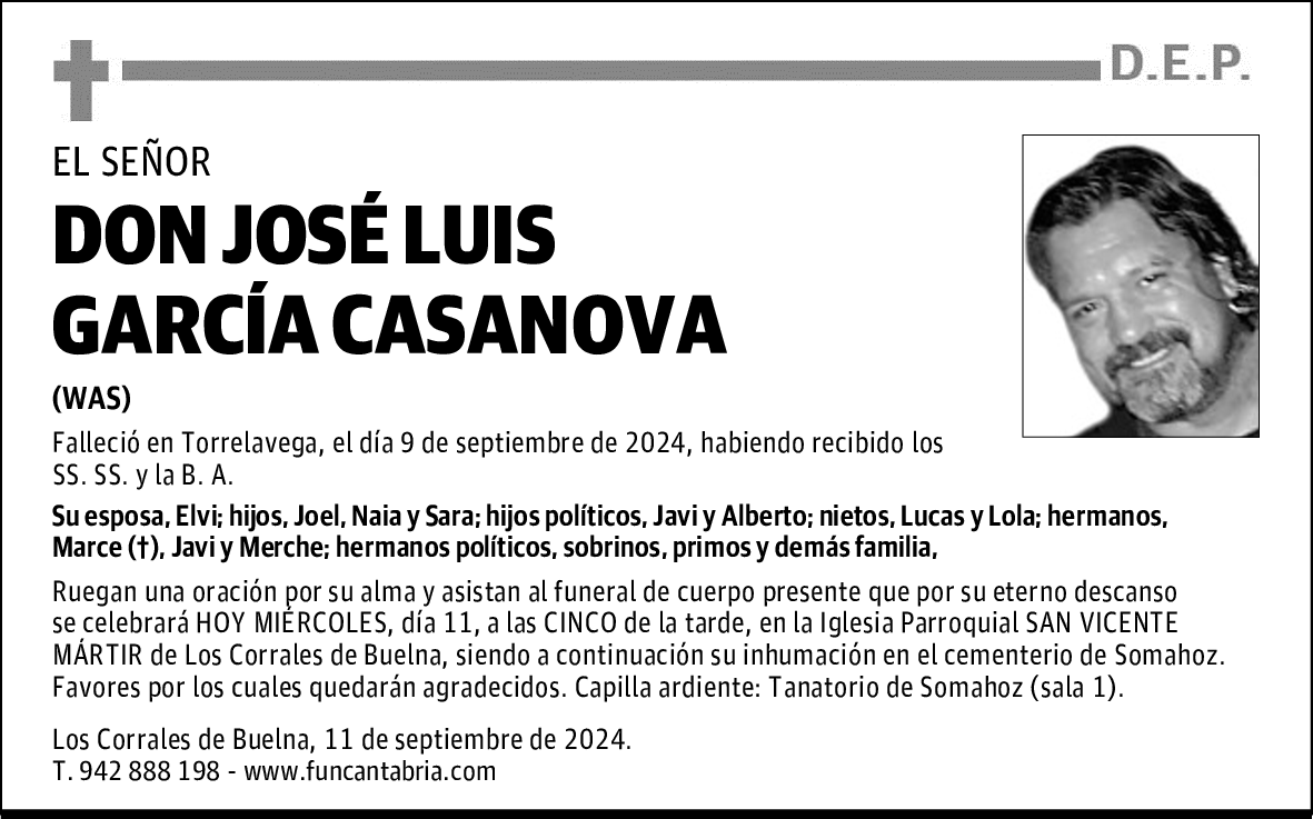 DON JOSÉ LUIS GARCÍA CASANOVA