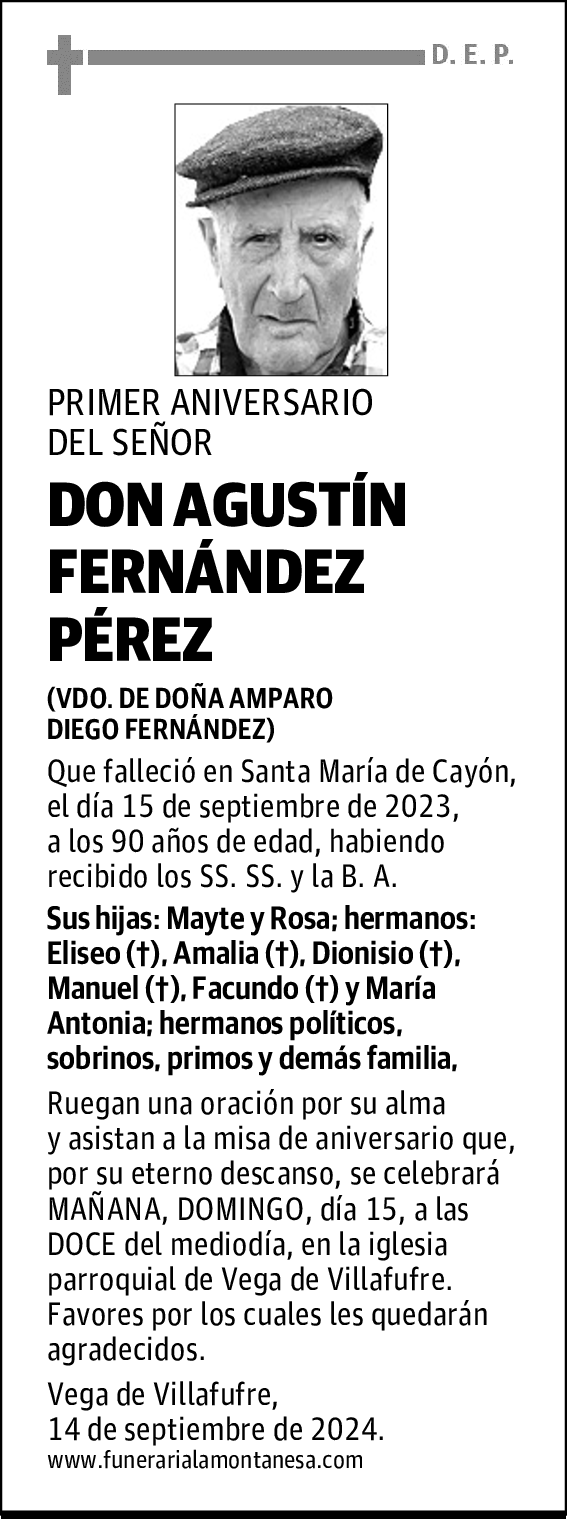 DON AGUSTÍN FERNÁNDEZ PÉREZ
