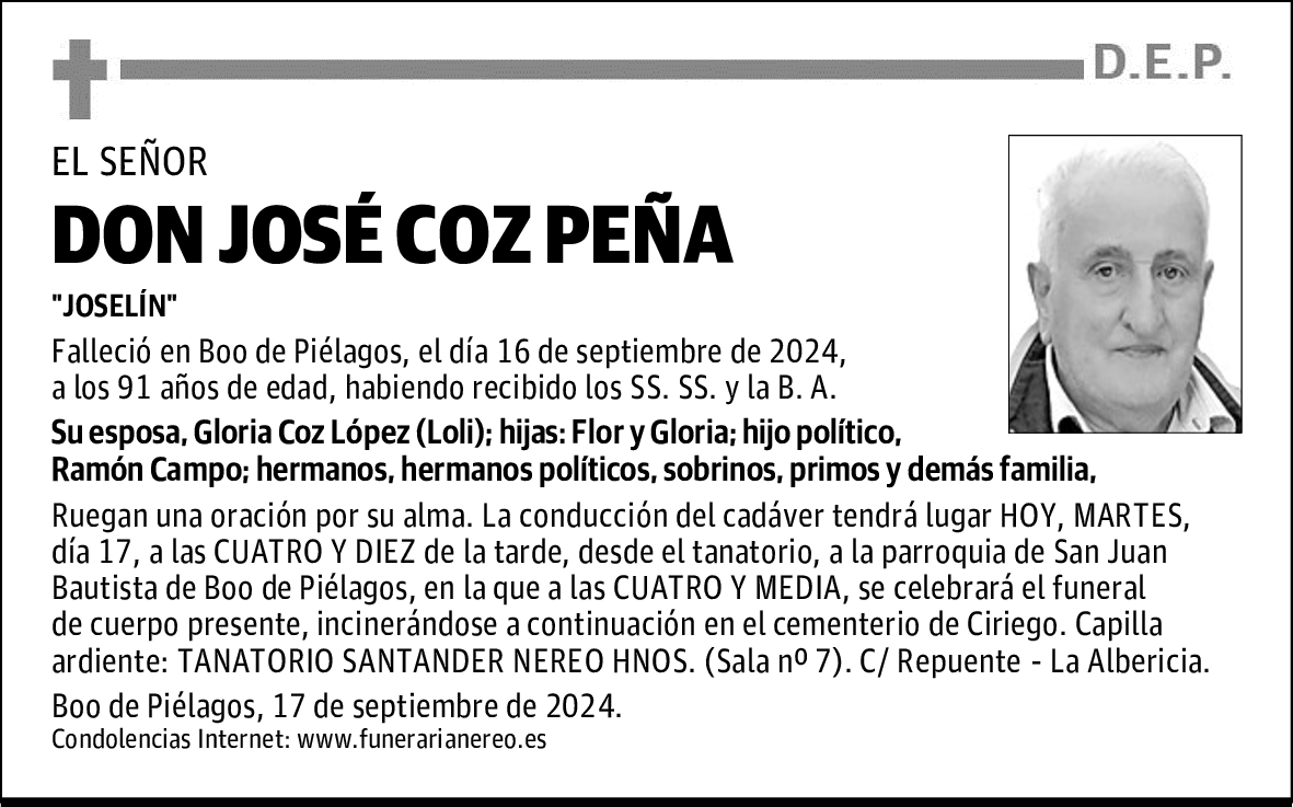 DON JOSÉ COZ PEÑA