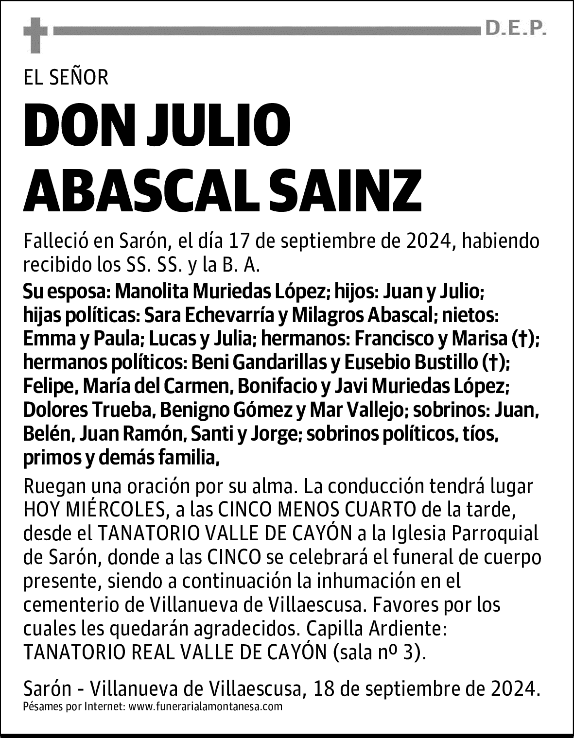 DON JULIO ABASCAL SAINZ