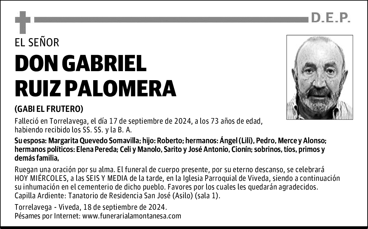DON GABRIEL RUIZ PALOMERA