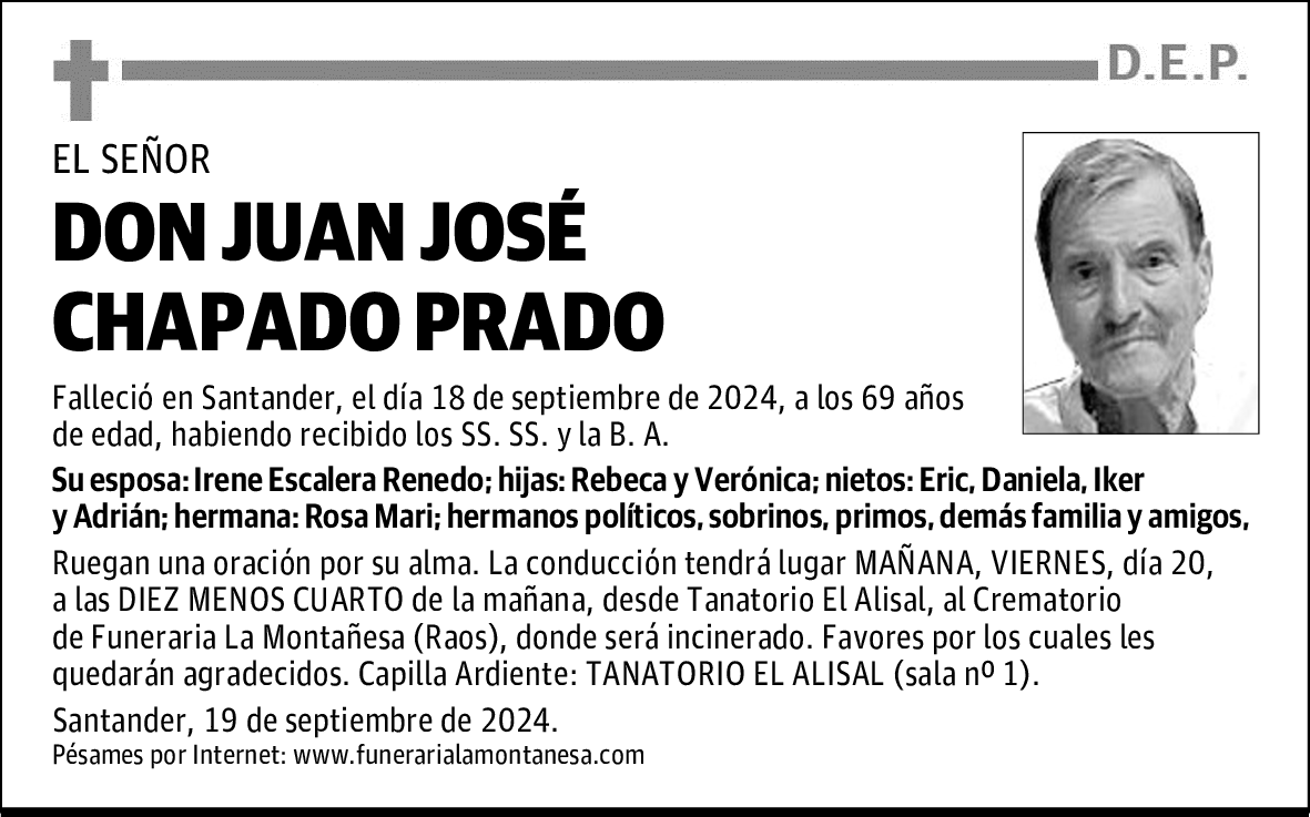 DON JUAN JOSÉ CHAPADO PRADO