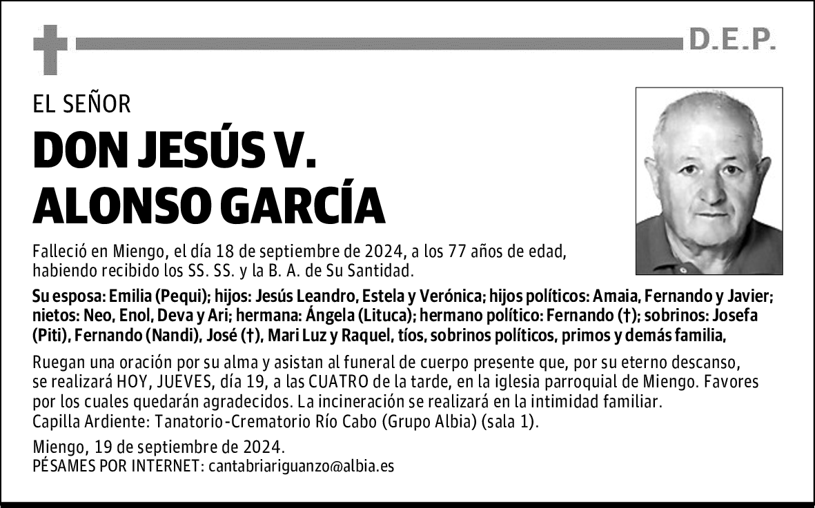 DON JESÚS V. ALONSO GARCÍA