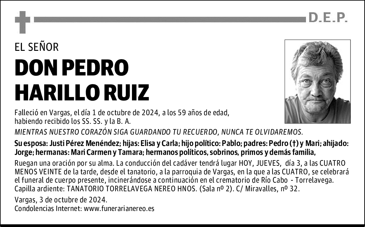 DON PEDRO HARILLO RUIZ