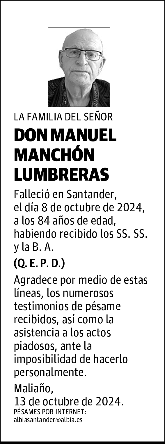 DON MANUEL MANCHÓN LUMBRERAS