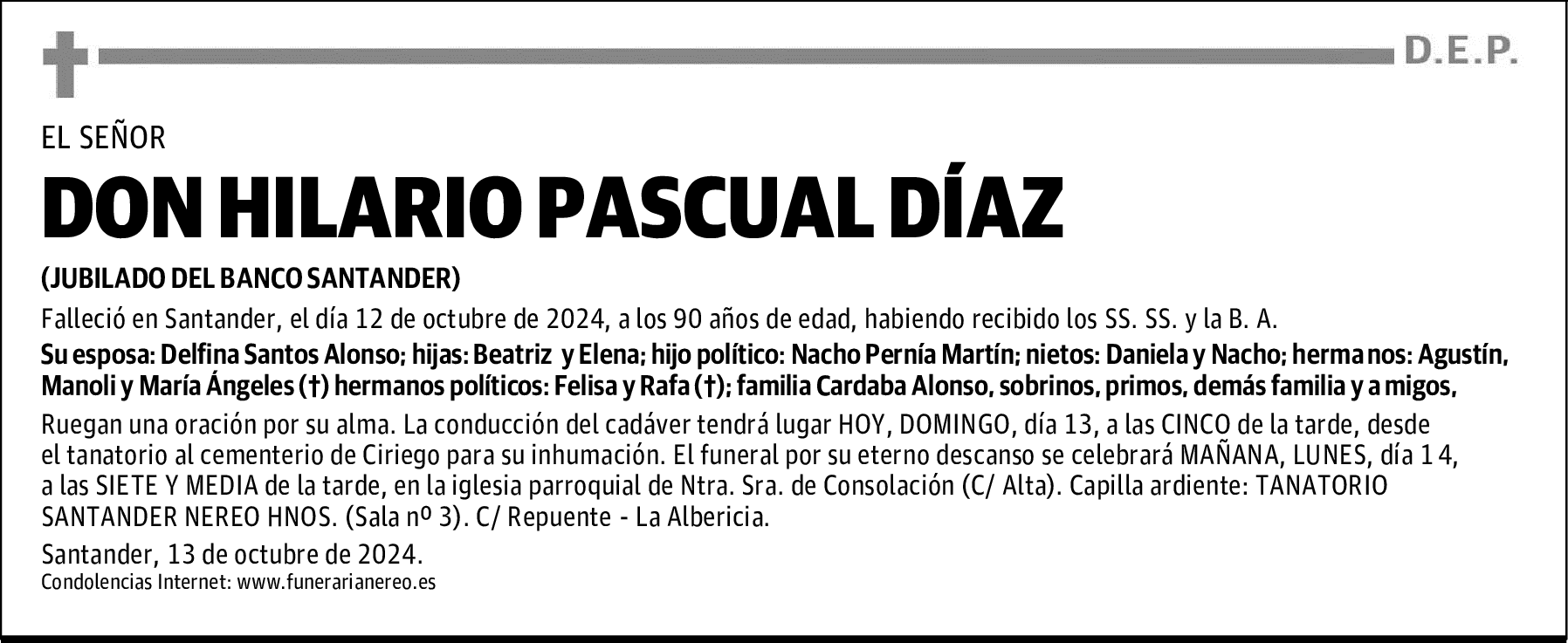 DON HILARIO PASCUAL DÍAZ