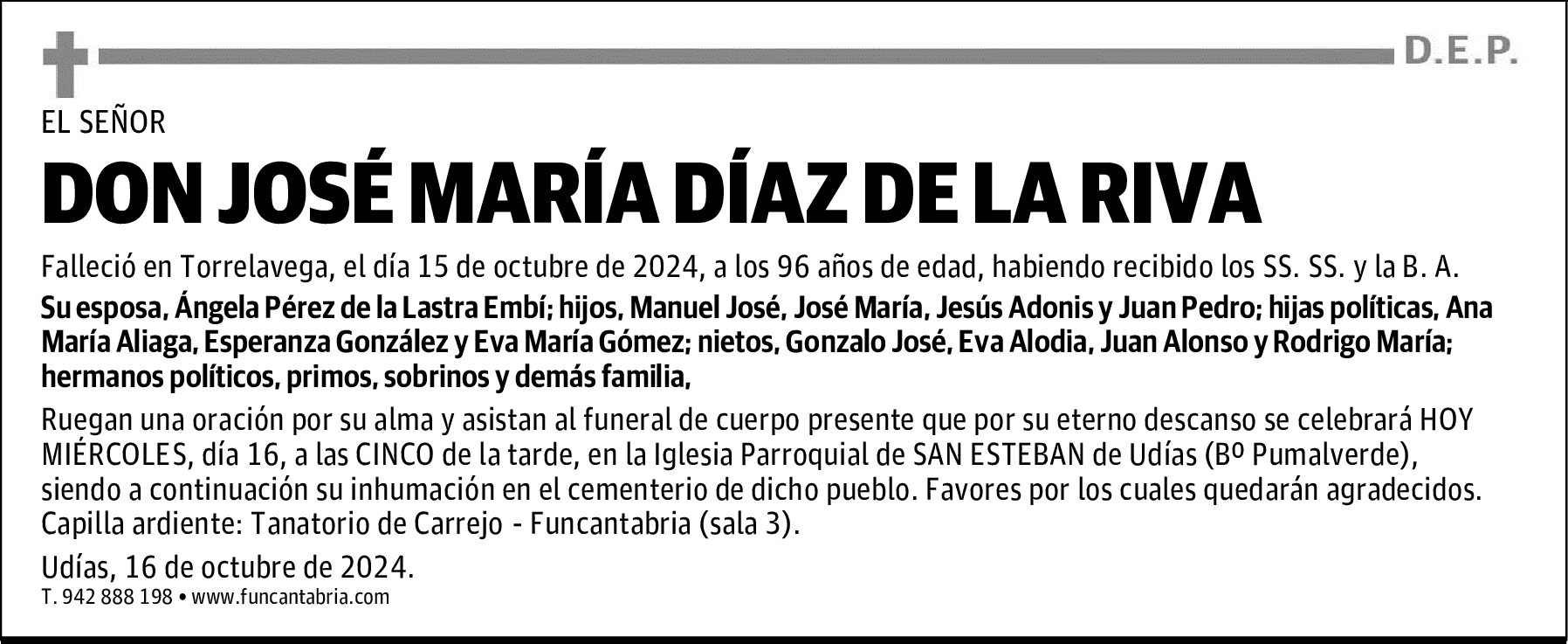 DON JOSÉ MARÍA DÍAZ DE LA RIVA