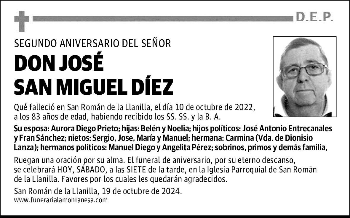 DON JOSÉ SAN MIGUEL DÍEZ