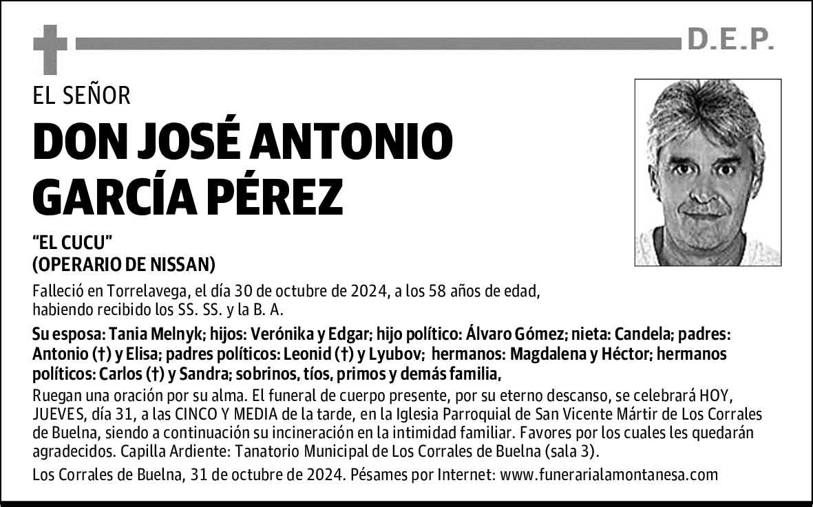 DON JOSÉ ANTONIO GARCÍA PÉREZ