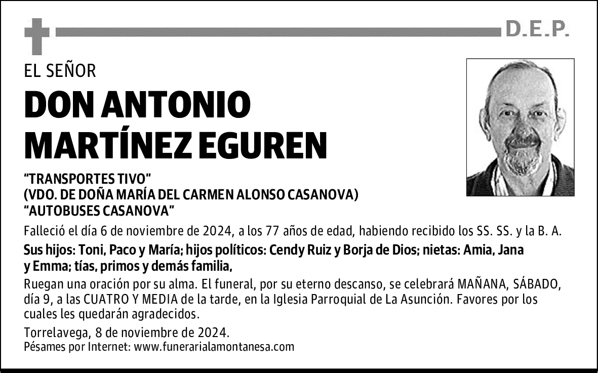 DON ANTONIO MARTÍNEZ EGUREN