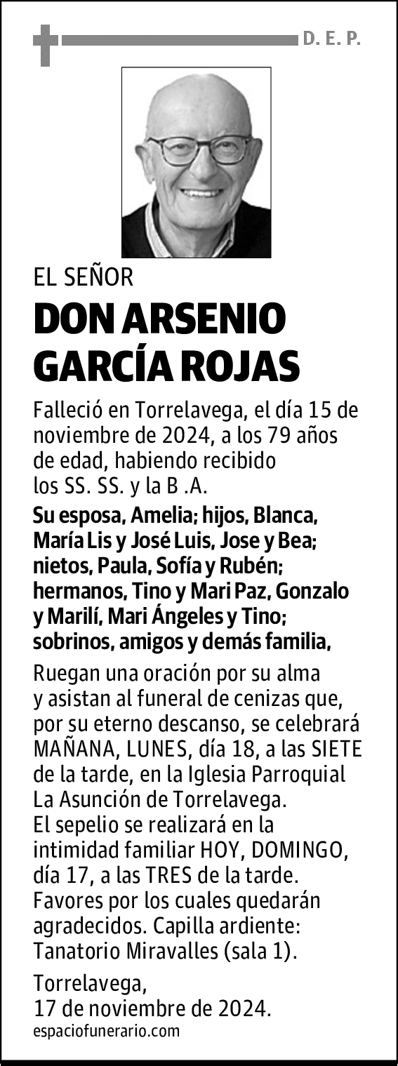 DON ARSENIO GARCÍA ROJAS