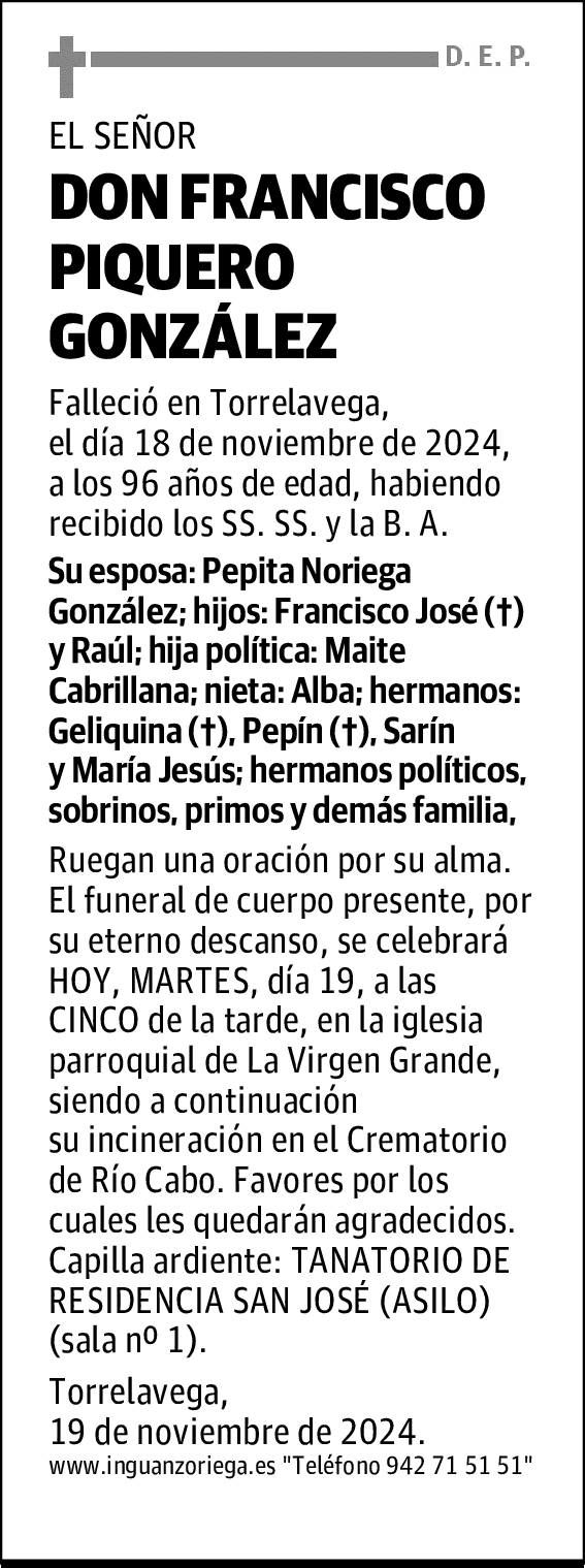 DON FRANCISCO PIQUERO GONZÁLEZ