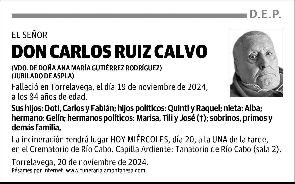 DON CARLOS RUIZ CALVO