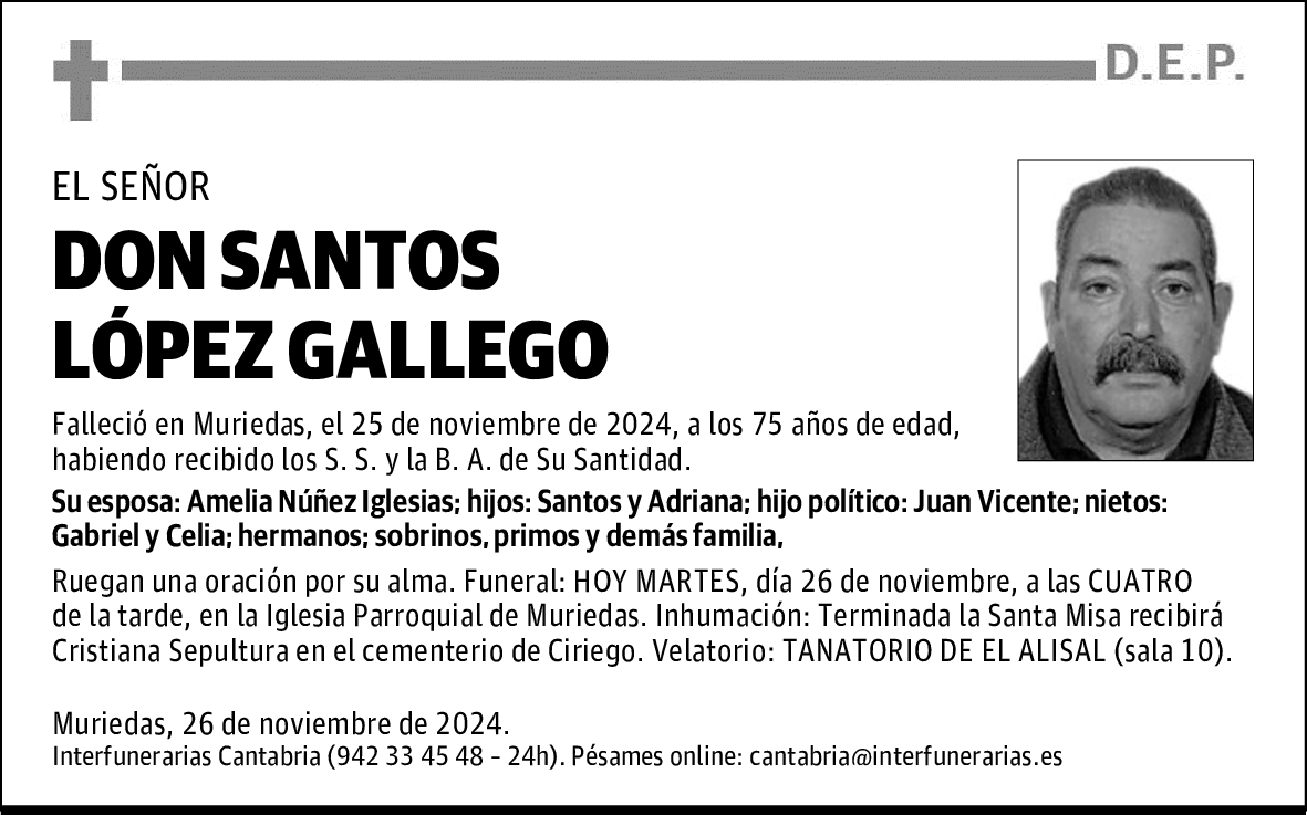 DON SANTOS LÓPEZ GALLEGO
