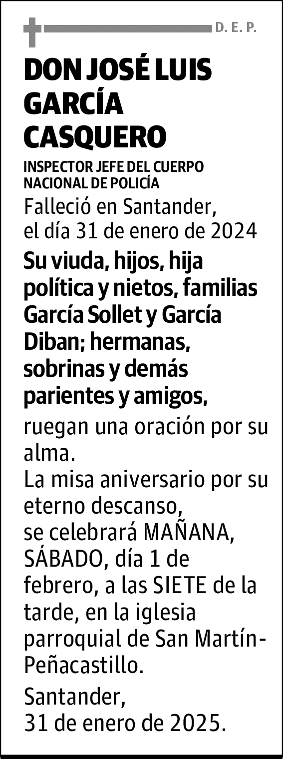 DON JOSÉ LUIS GARCÍA CASQUERO