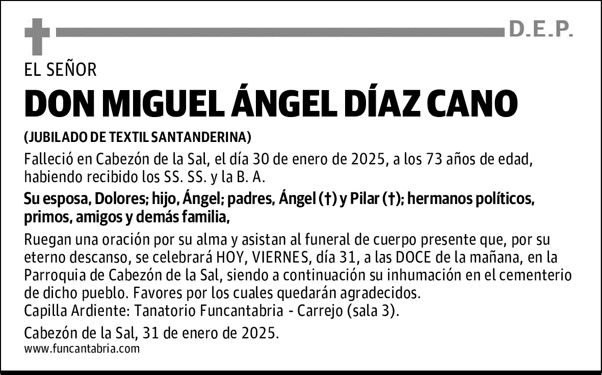 DON MIGUEL ÁNGEL DÍAZ CANO