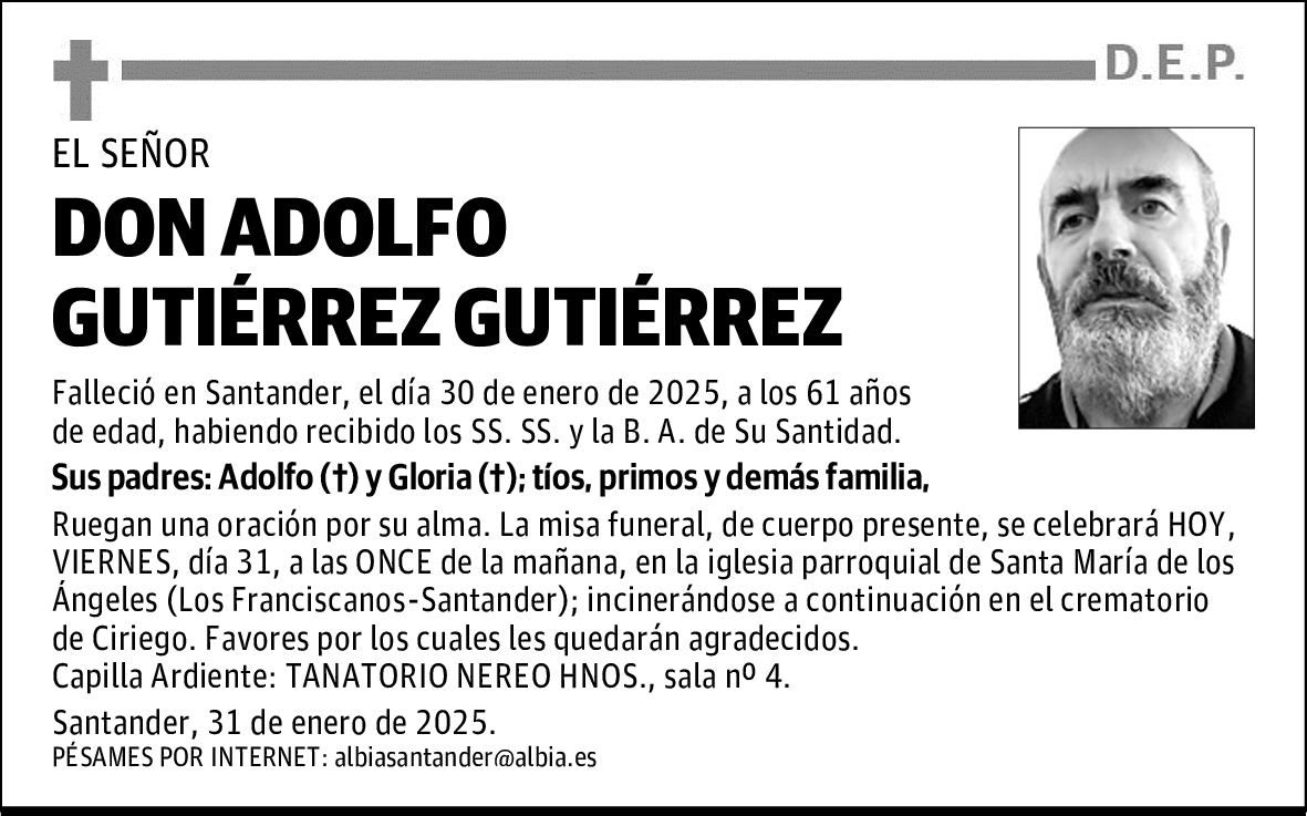 DON ADOLFO GUTIÉRREZ GUTIÉRREZ