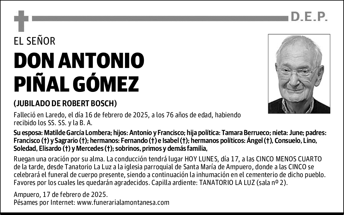 DON ANTONIO PIÑAL GÓMEZ