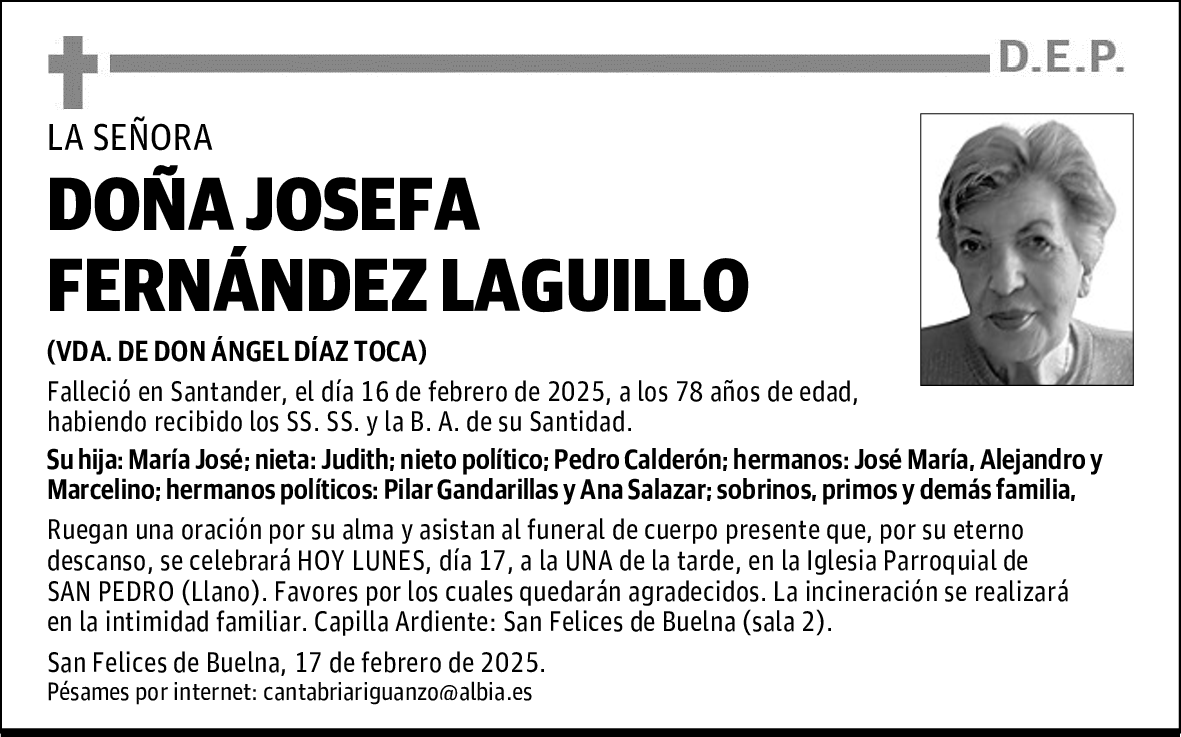 DOÑA JOSEFA FERNÁNDEZ LAGUILLO
