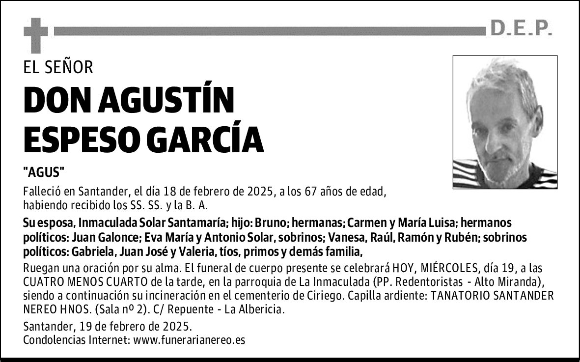 DON AGUSTÍN ESPESO GARCÍA