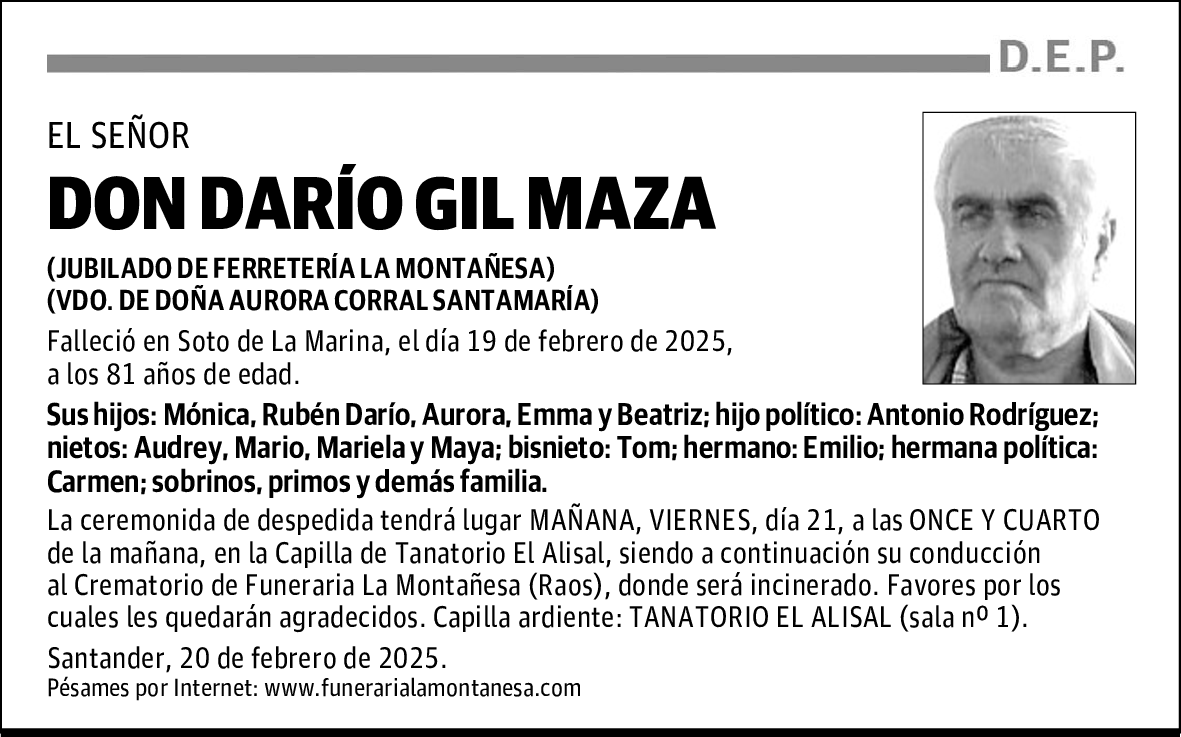 DON DARÍO GIL MAZA