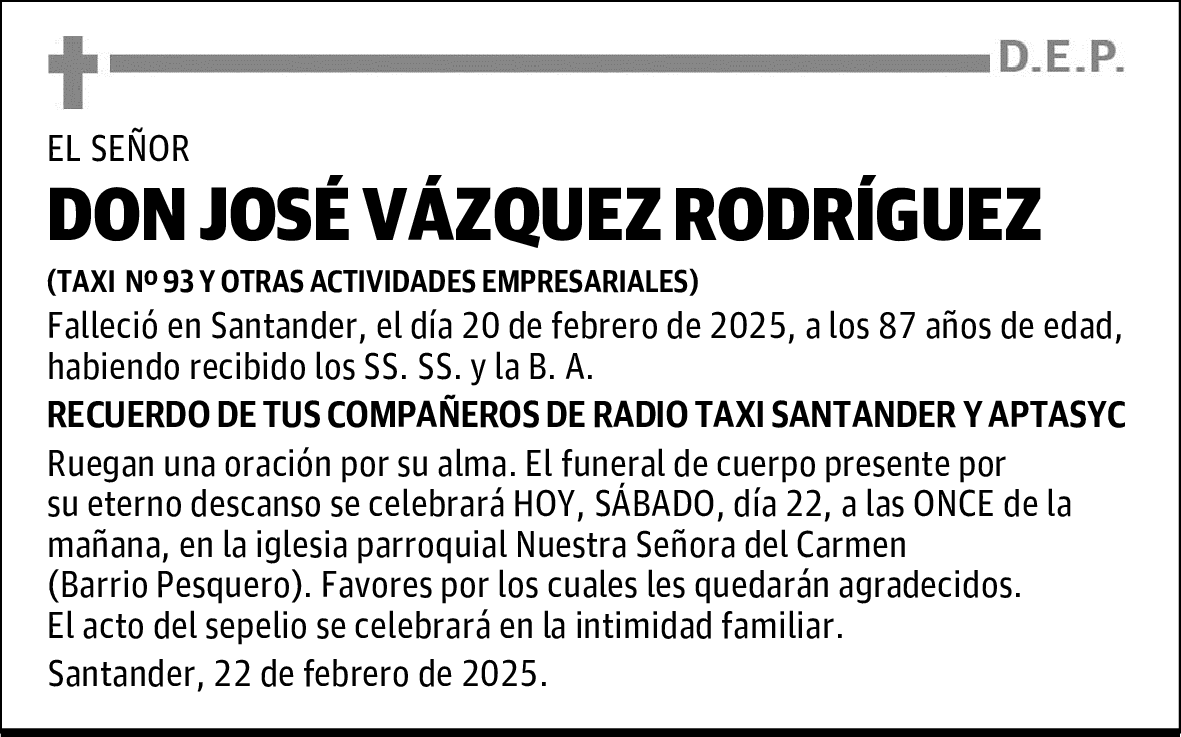 DON JOSÉ VÁZQUEZ RODRÍGUEZ