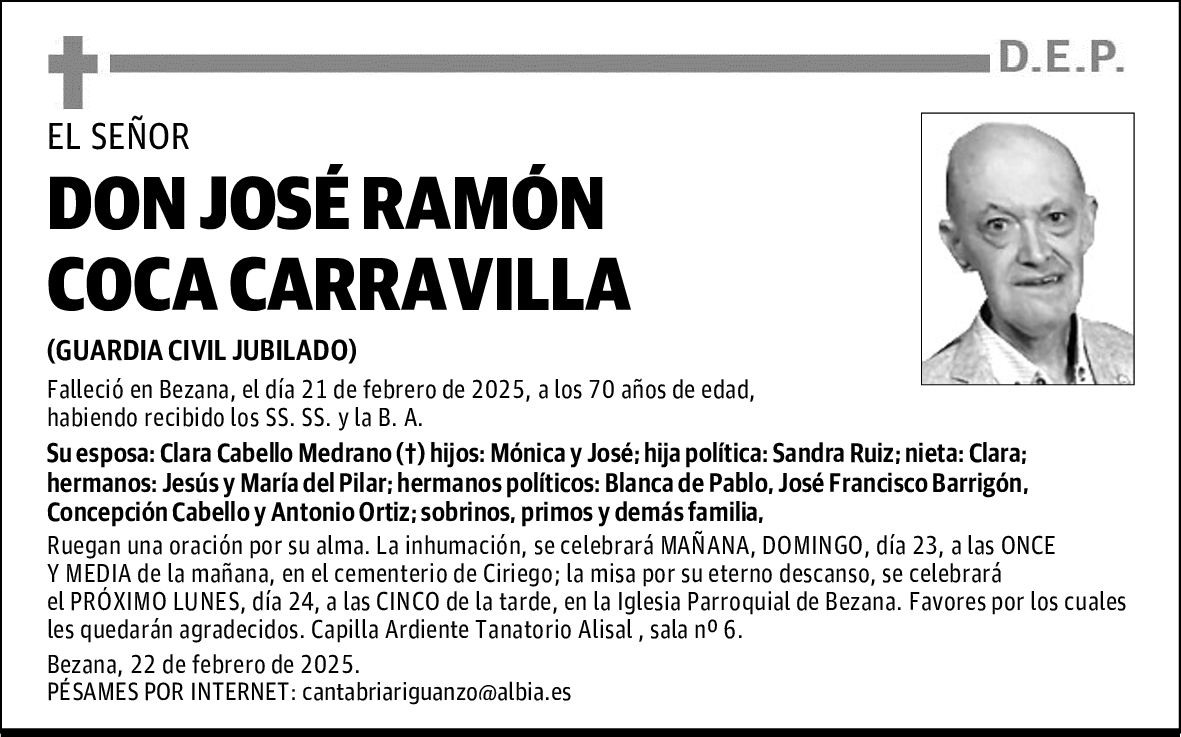 DON JOSÉ RAMÓN COCA CARRAVILLA